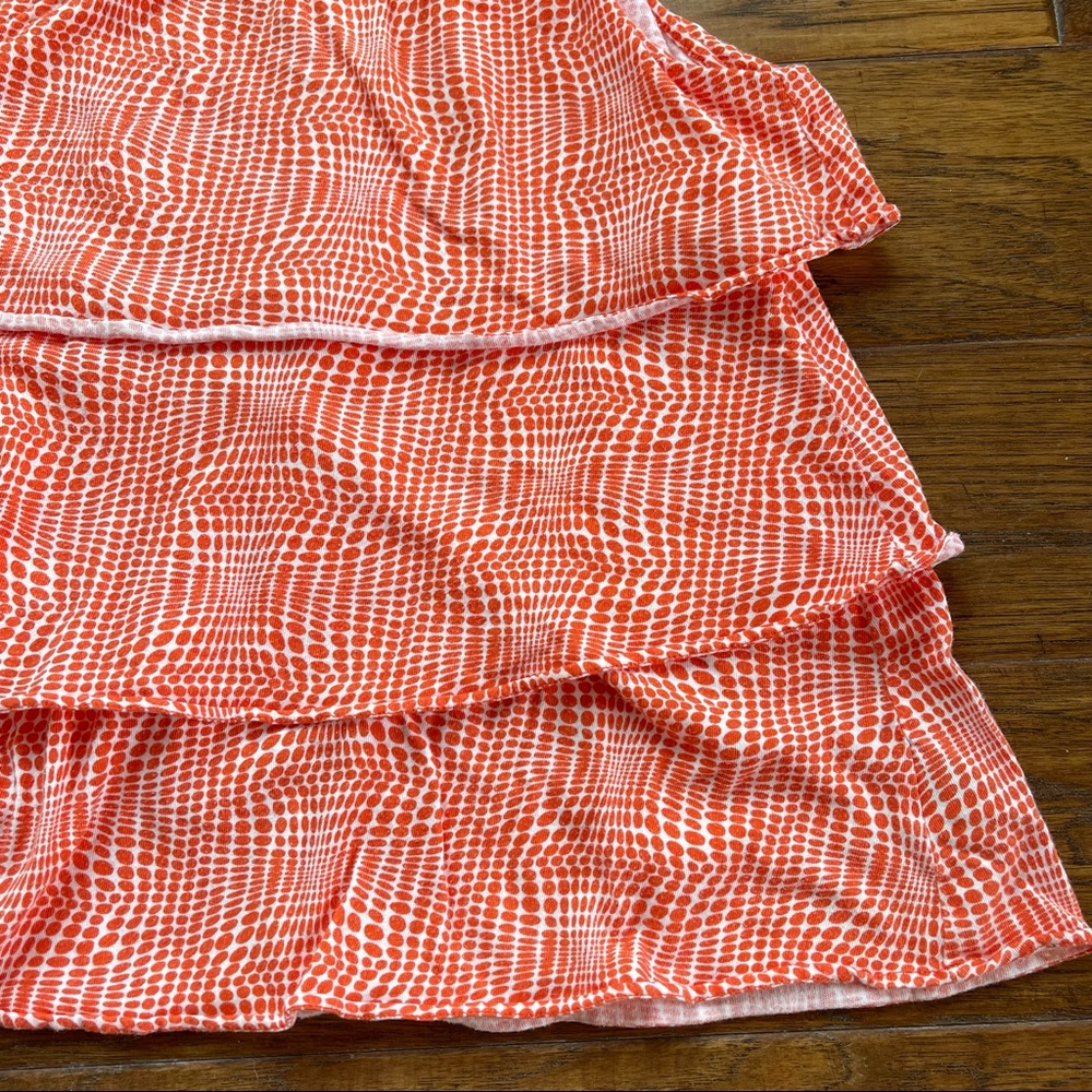 MICHAEL Michael Kors orange & white tiered tank top size medium - Picture 11 of 15